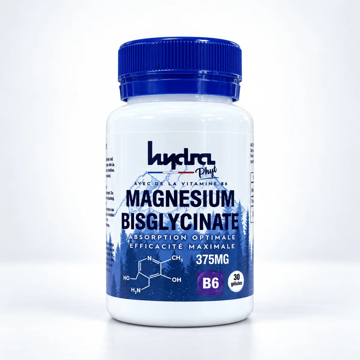 Magnésium Bisglycinate 375 mg + Vitamine B6 Hydra Phyt – 30 & 60 gélules
