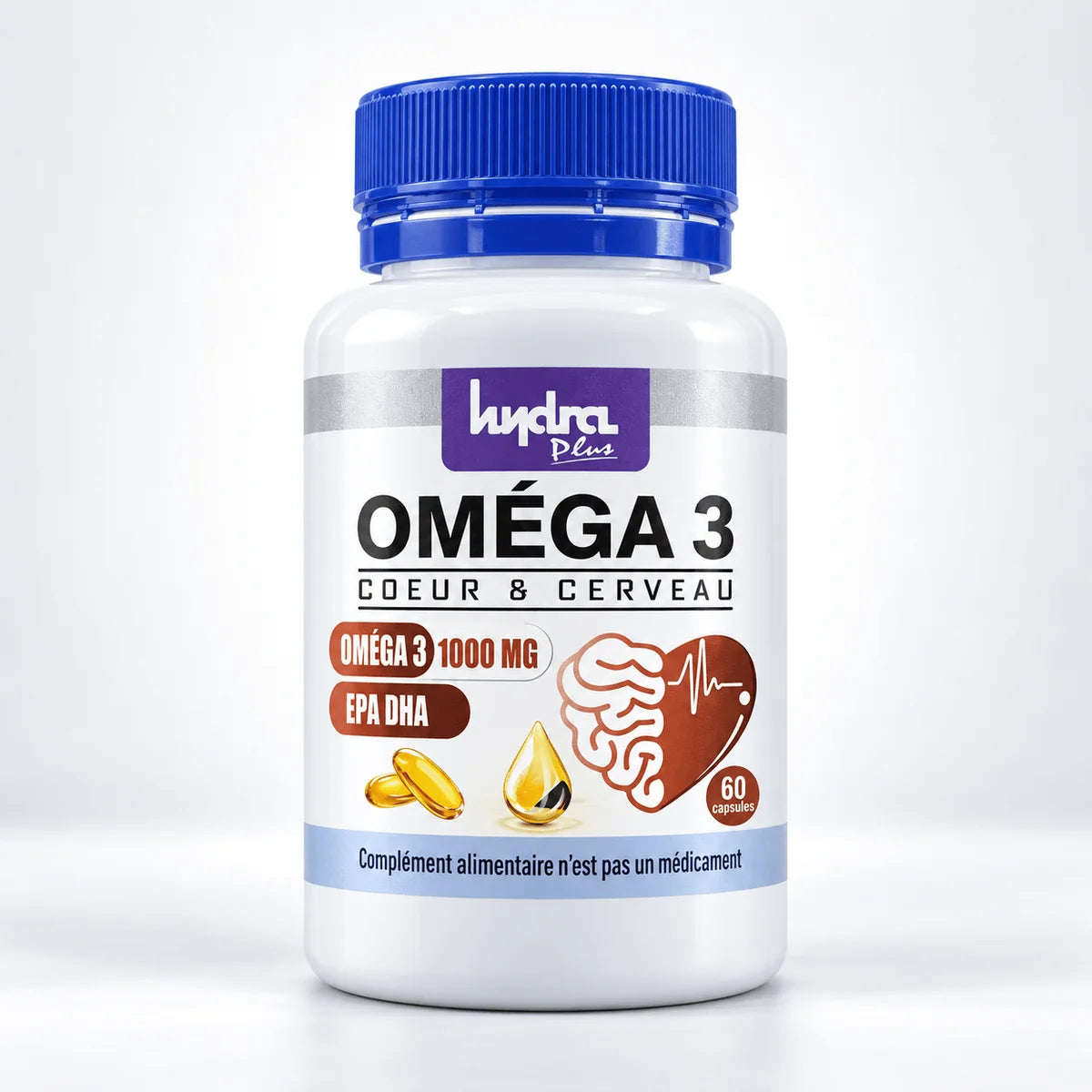 Oméga 3 1000 mg Hydra Plus – 60 & 120 capsules
