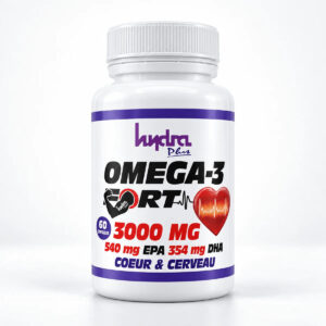 Oméga 3 Fort Hydra Plus – 3000 mg pour 3 capsules, flacon 60