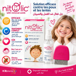 Nitolic® Anti-Poux 50 ml avec Peigne – Sans Insecticide